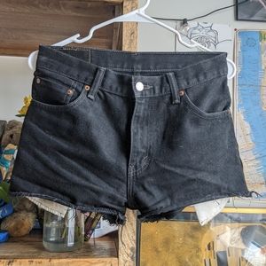 Levi's 517 Vintage Black Cutoff Shorts 27"-29"